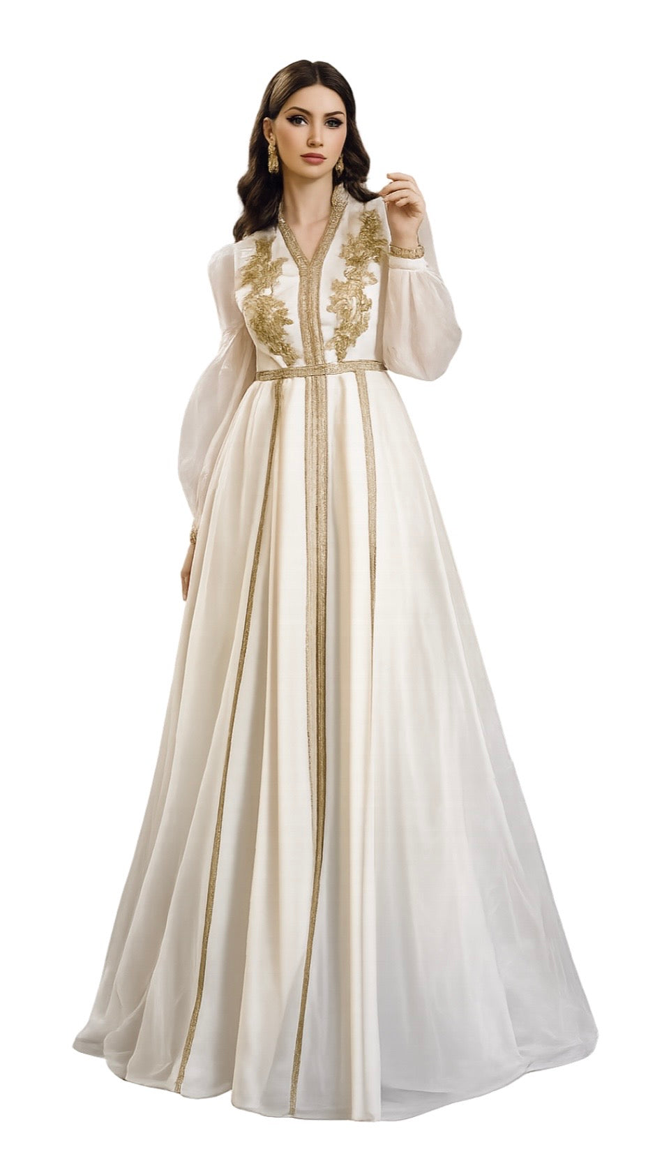 Robe de soirée Oriental chic- Royal doré