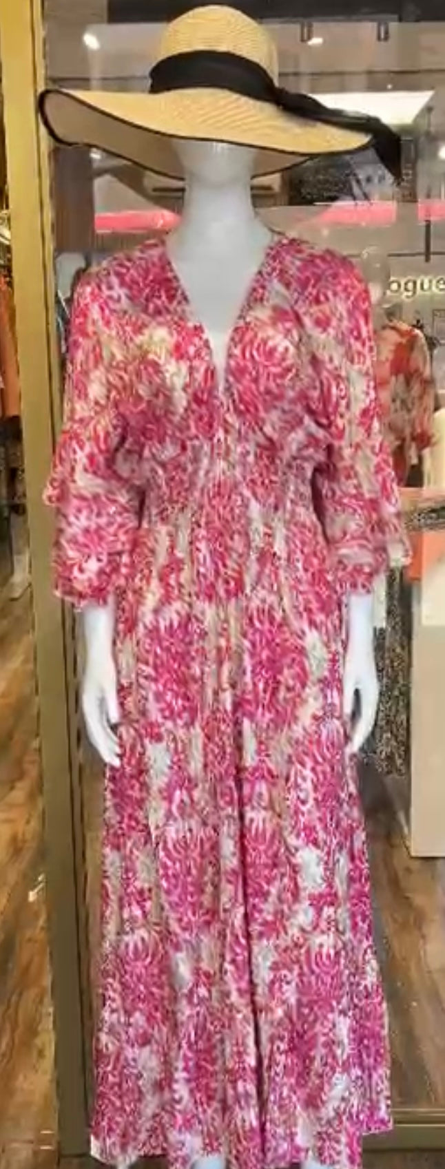 Robe Dahlia- Bohème chic à imprimé fluide.