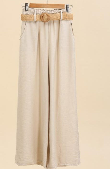 Pantalon Fluide Taille Haute Femme- Marbella