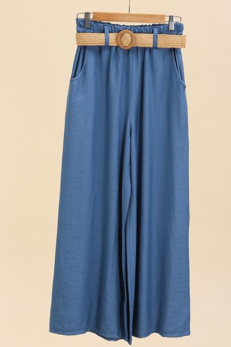 Pantalon Fluide Taille Haute Femme- Marbella