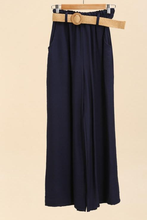 Pantalon Fluide Taille Haute Femme- Marbella