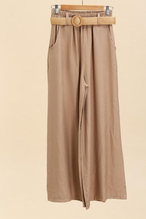 Pantalon Fluide Taille Haute Femme- Marbella